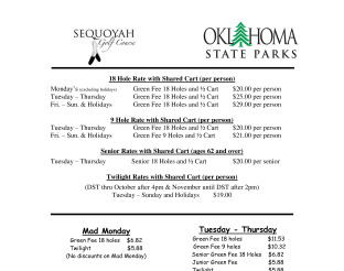 View course rate sheet.